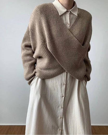 Benilde™ | Pull en maille croisée chic