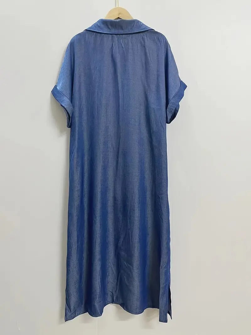 Béatrice - Chemise Robe avec Poches