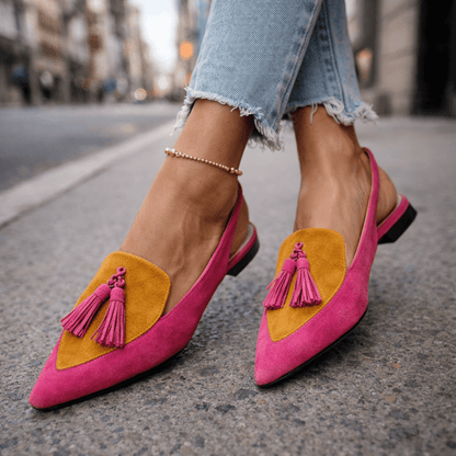 Lorena™ | Mules Élégance Colorée à Pompons