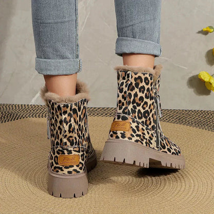 Bottes Cheville à Imprimé Léopard Chic pour Tenues Tendance
