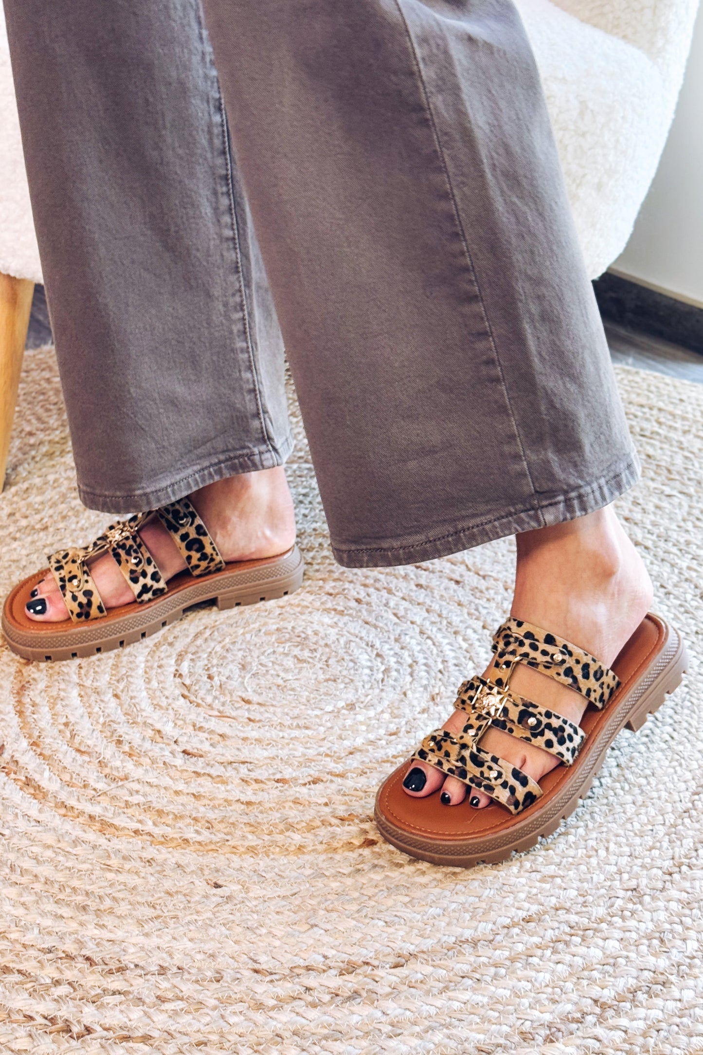 Mules Grisetta Léopard