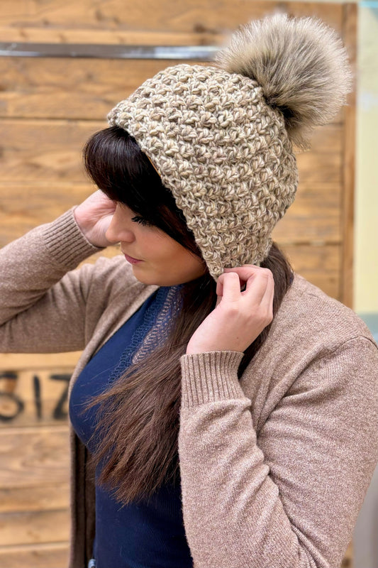 Bonnet à pompon Moana Beige