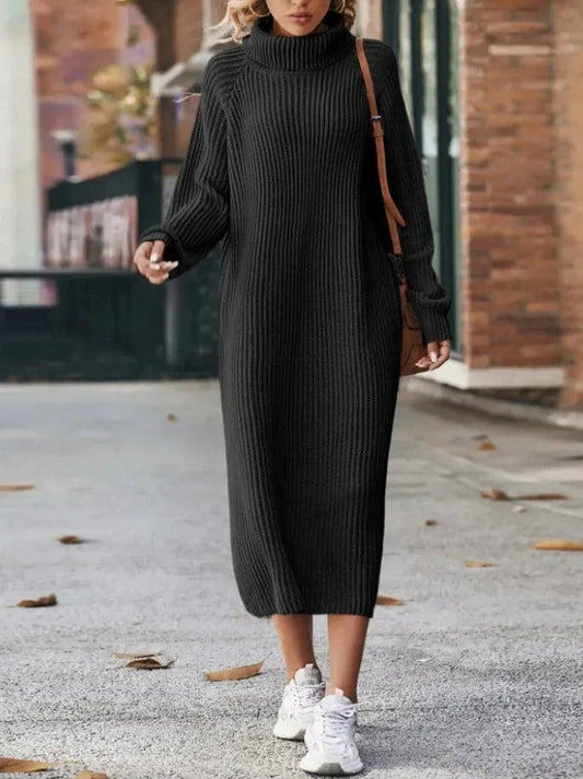 Alice Leroy® | Robe Midi Tricotée à Col Roulé