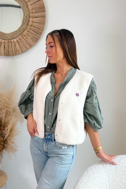 Gilet Teddy Giselyne Ecru