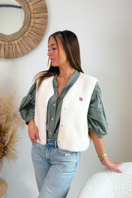 Gilet Teddy Giselyne Ecru