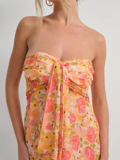 Robe maxi bohème fleurie fluide pour ambiance estivale