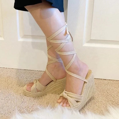 Alice Leroy® | Sandales compensées en crochet été