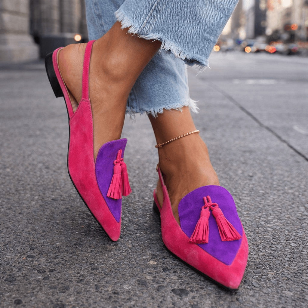 Lorena™ | Mules Élégance Colorée à Pompons