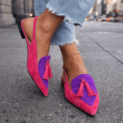 Lorena™ | Mules Élégance Colorée à Pompons