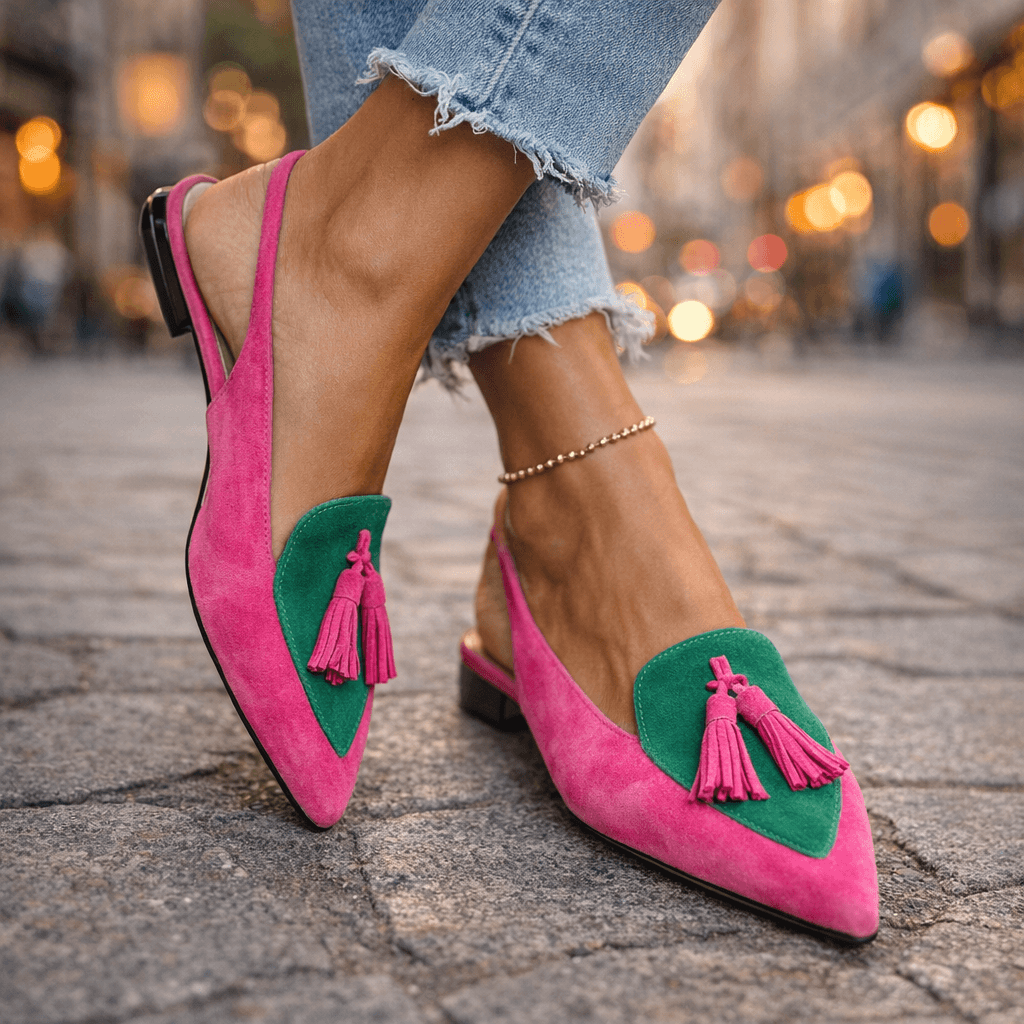 Lorena™ | Mules Élégance Colorée à Pompons