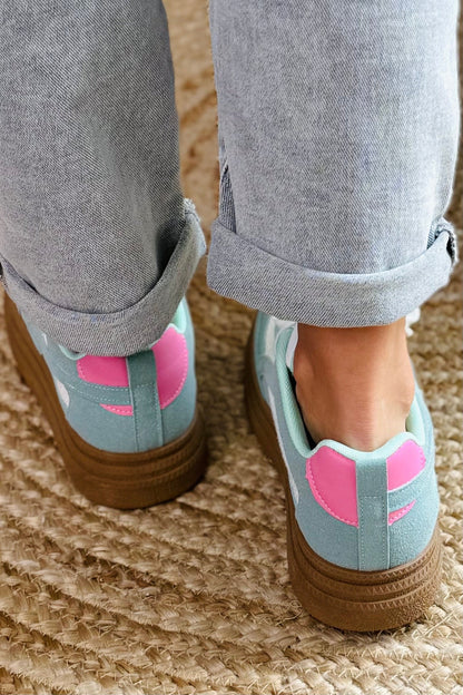 Baskets Addax Bleu Vert