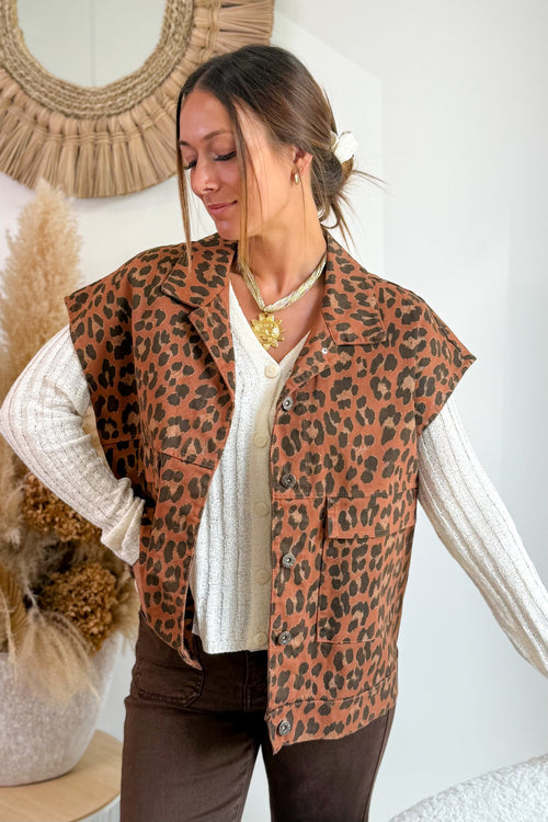 Veste Sans Manche Celira Brique Léo
