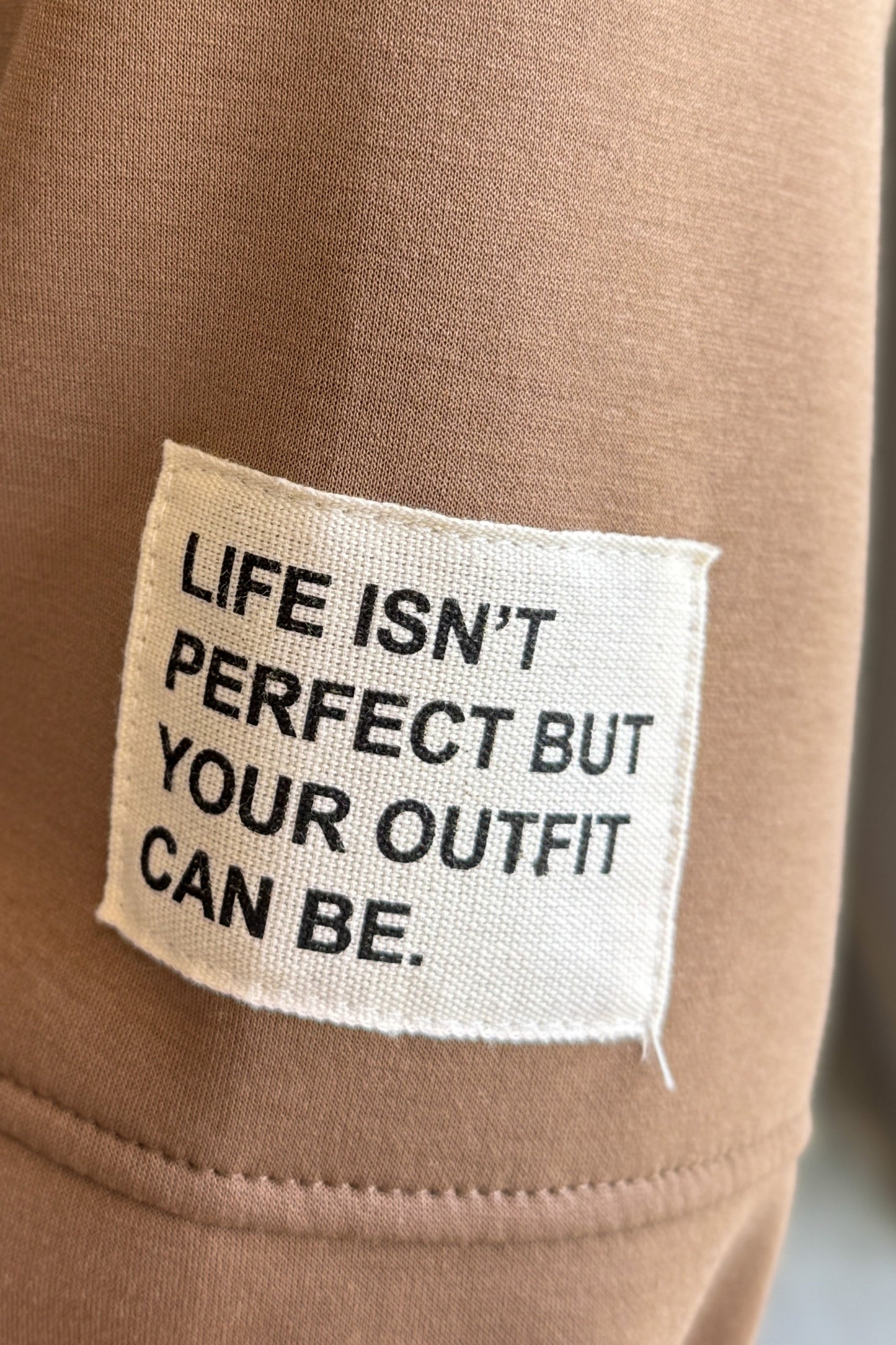 Ensemble " Life isn't Perfect ..." Taupe/Camel GT