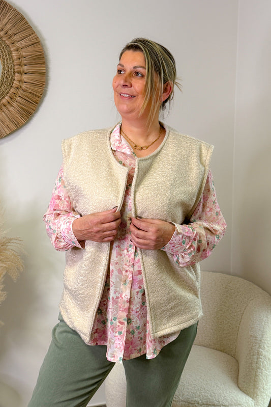Gilet Yvonne Feutrine Beige GT (42/48)