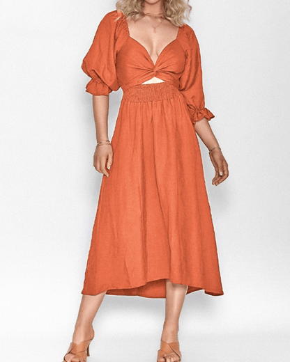 Tana | Robe Française à Manches Volantes