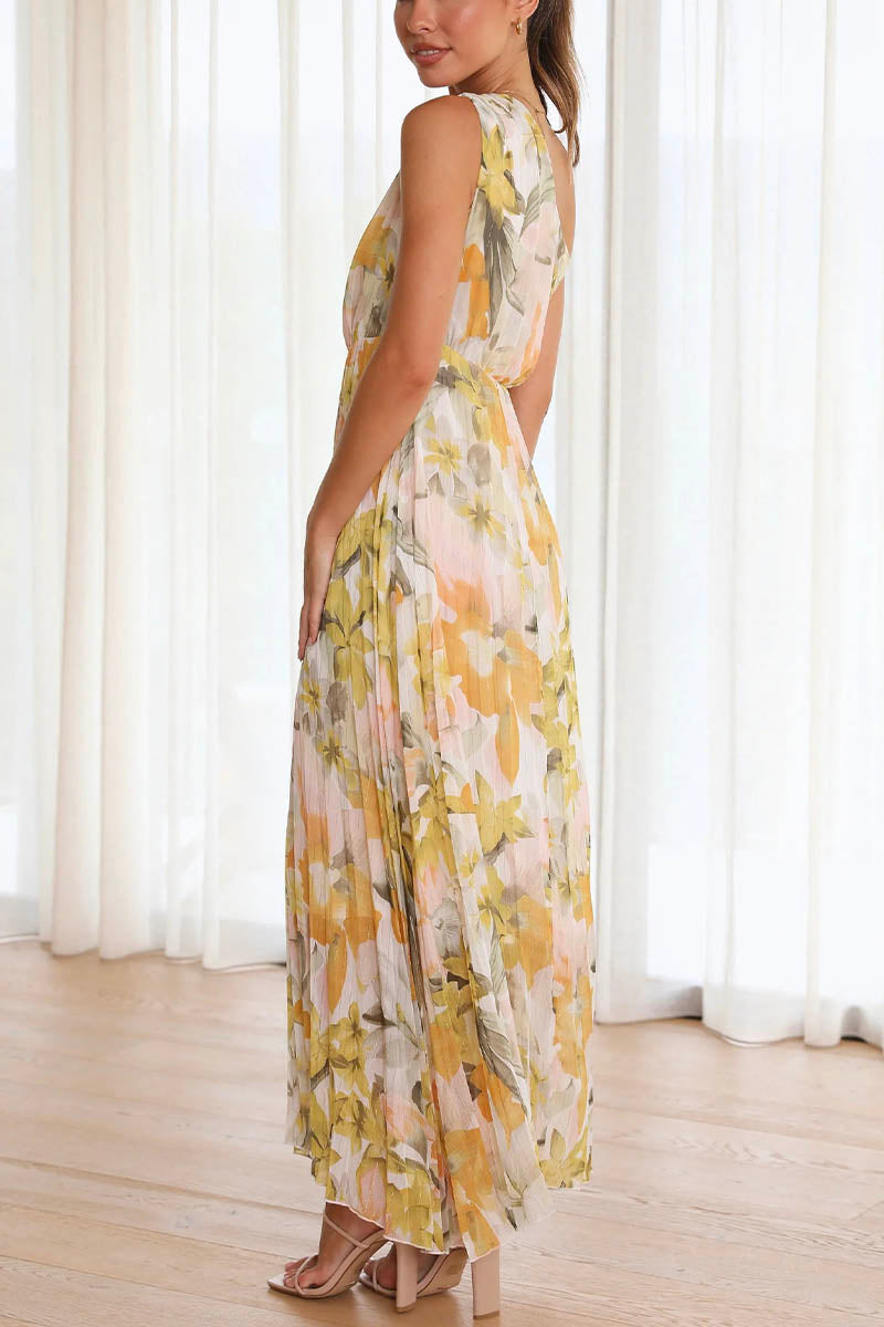 Caprice - Robe à motifs avec épaules dénudées