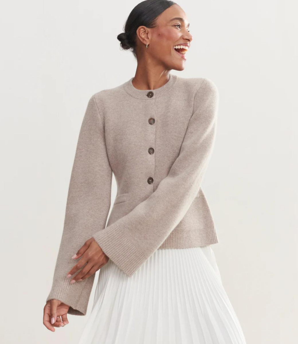 BELLAMY – CARDIGAN ÉLÉGANT À MANCHES ÉVASÉES
