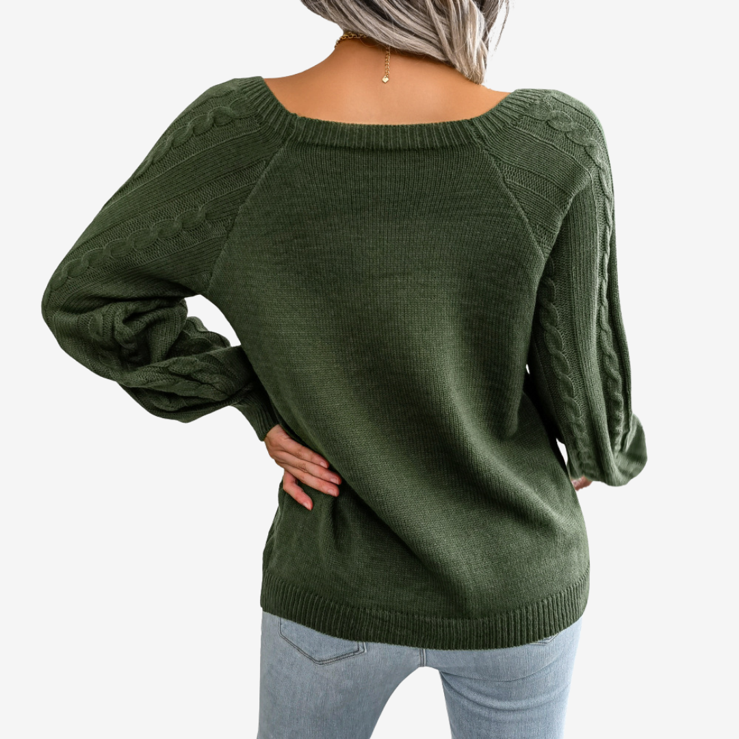 Meli™ Pull à Boutons Décoratifs