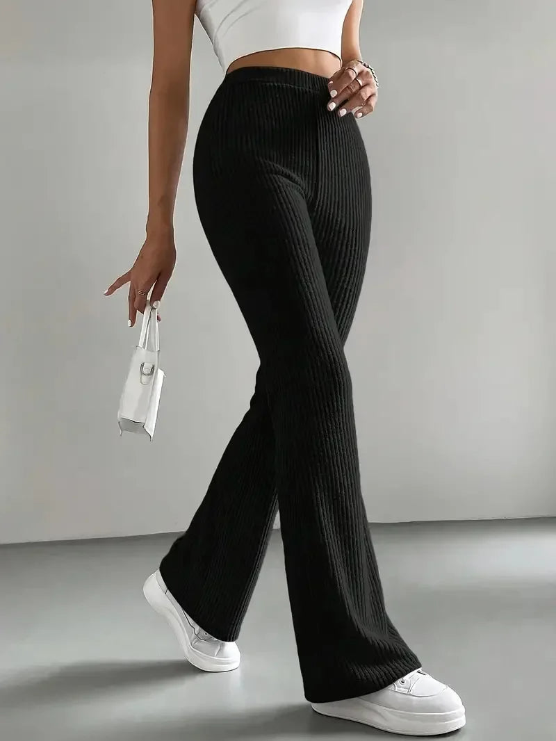 Pantalon Évasé En Velours Côtelé