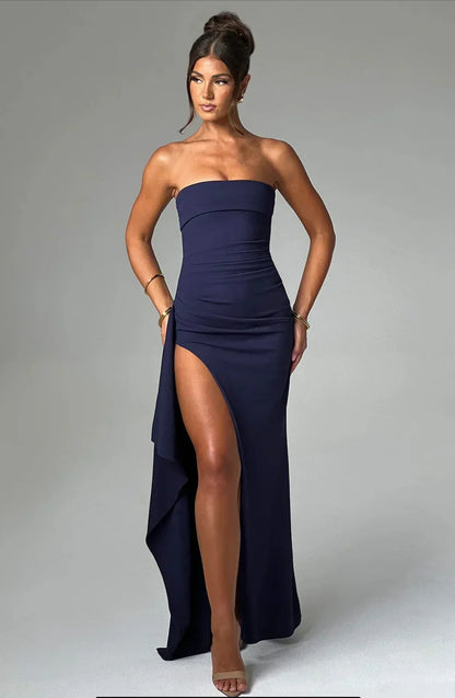 Stacy - Robe Longue Sans Bretelles