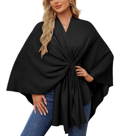 Poncho châle doux et élégant pour des couches confortables et chics