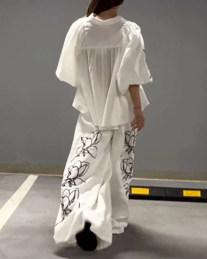 Ensemble imprimé et pantalon large