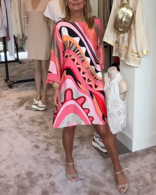 Amara – Robe élégante à col rond