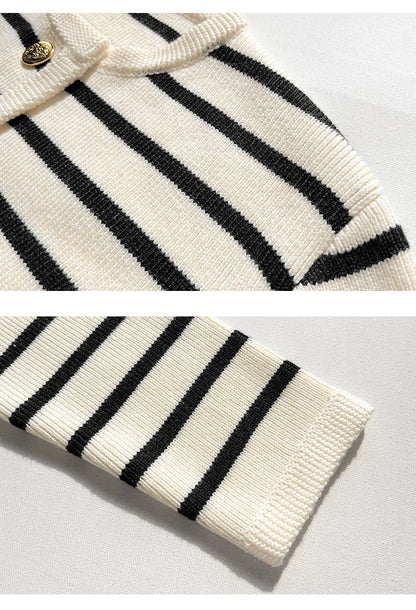 Pull tricoté rayé confortable pour les superpositions d'automne
