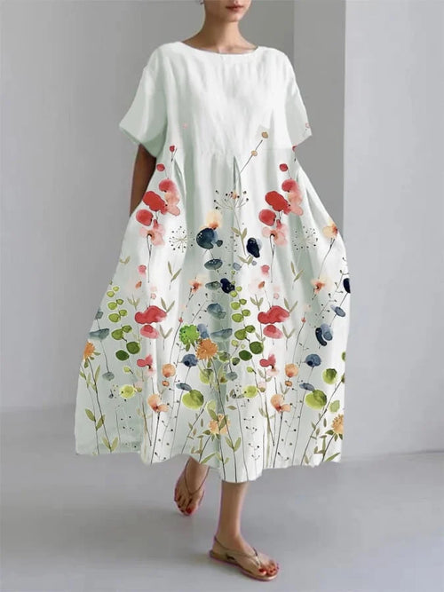 Liliane | Robe longue à fleurs légère pour des journées d'été décontractées