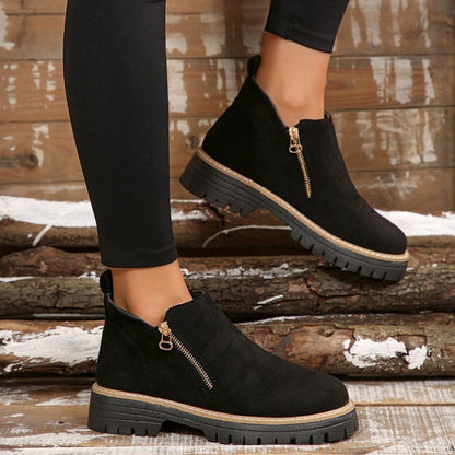 Bottes chevilles en cuir chic pour femmes
