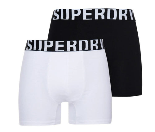 Pack 2 boxers SUPERDRY blanc et noir