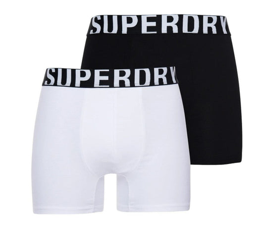 Pack 2 boxers SUPERDRY blanc et noir