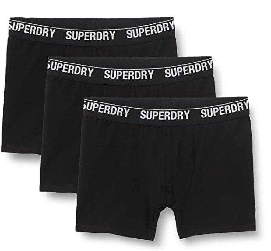 Pack 3 boxers SUPERDRY noir