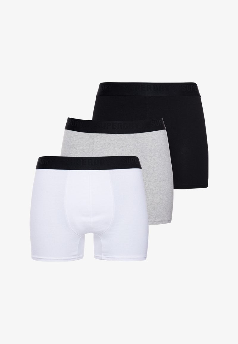 Pack 3 boxers blanc-gris-noir