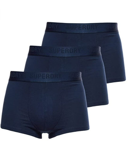 Pack 3 boxers SUPERDRY bleu marine