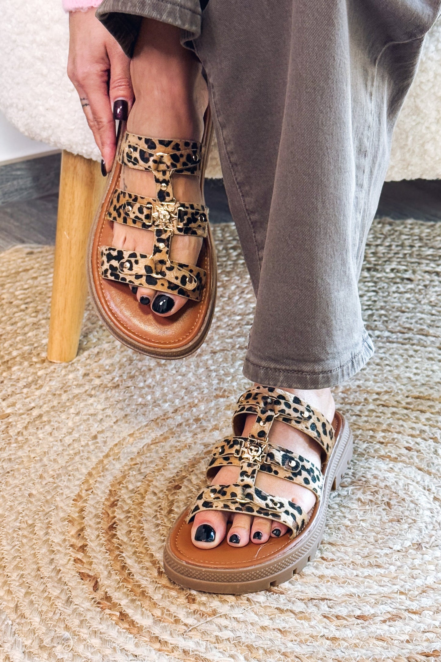 Mules Grisetta Léopard