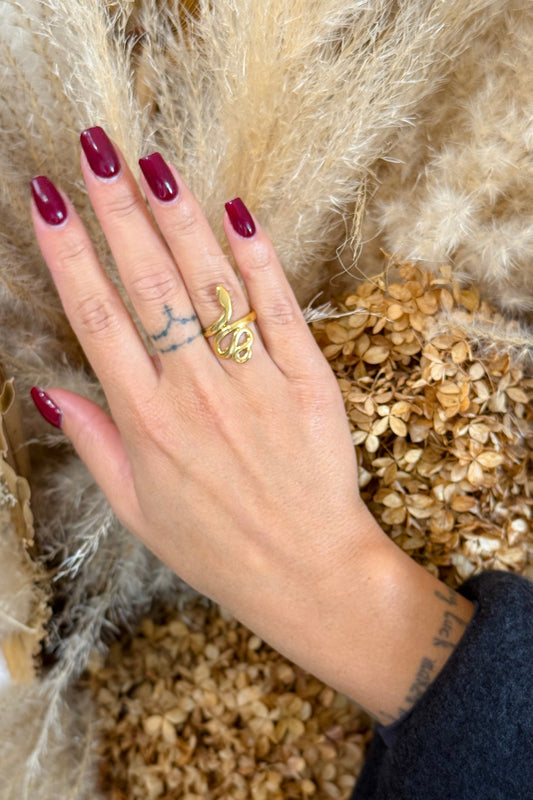 Bague Serpent Doré