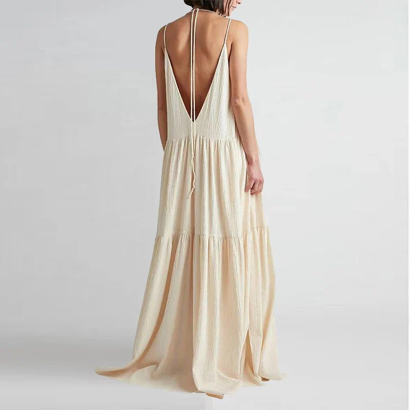 Robe Maxi Glamour Effortless avec Décolleté Plongeant