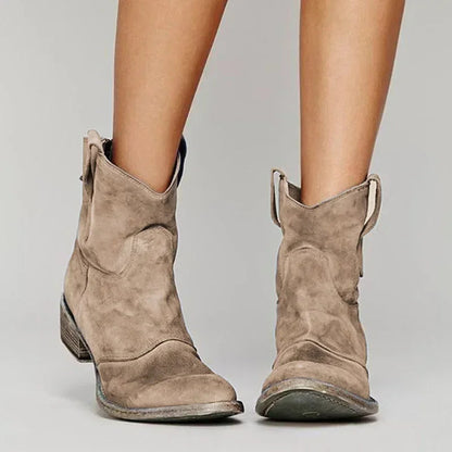 Bottes cowboy vintage western pour femmes à talon et cheville
