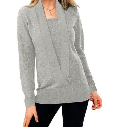 NOUVEAU Pull court tricoté de couleur unie pour femme