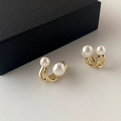 Élodie Lavin® | Boucles d’oreilles doubles anneaux et perles