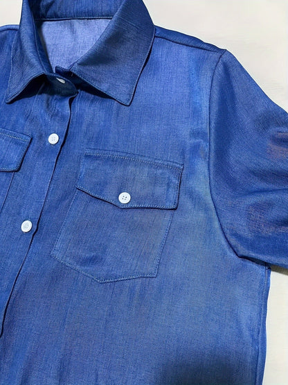 Clémence™ | Robe Chemise Fluide Élégante