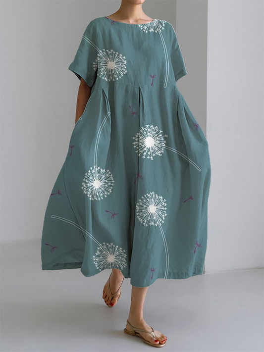 Gabriella | Robe d'été longue au motif poétique et au confort exceptionnel
