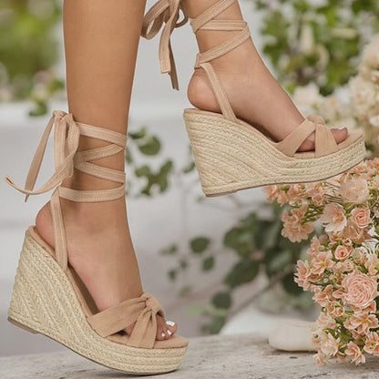 Alice Leroy® | Sandales compensées en crochet été