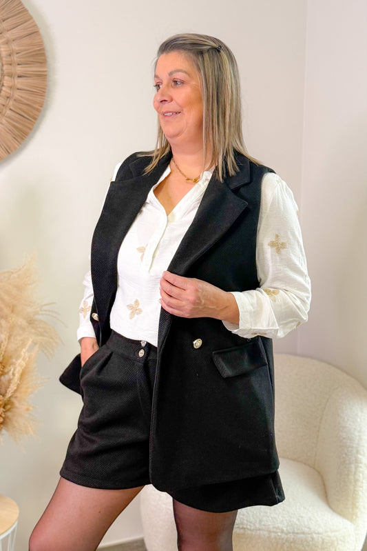 Blazer Yanise Noir Sans Manches GT