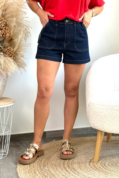 Short En Jeans YY6693 Bleu Brut