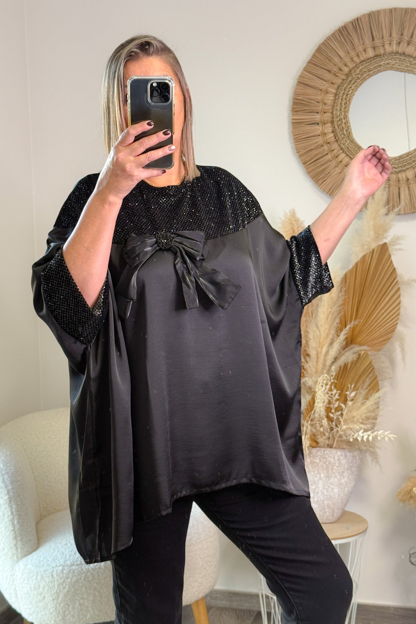 Blouse Lania Noir Missy
