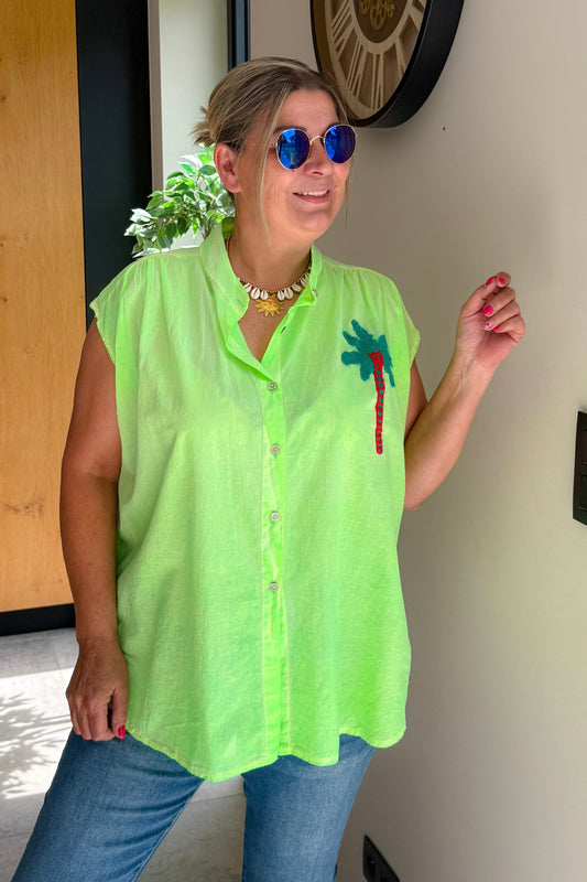 Chemise Pimpa Vert Fluo