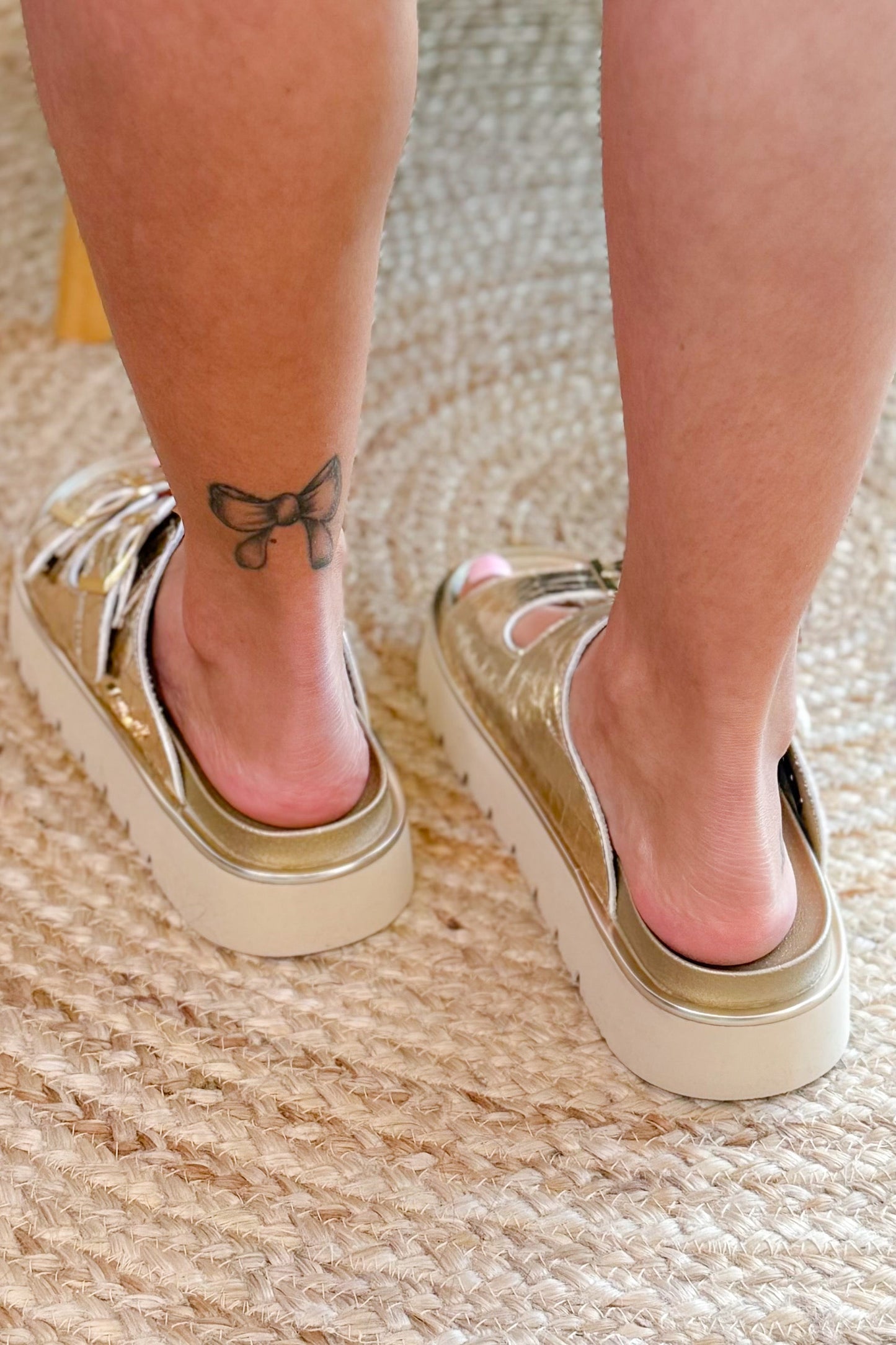 Mules Muddy Croco Doré Replay