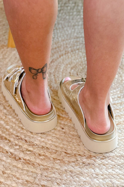 Mules Muddy Croco Doré Replay